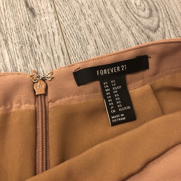 Brown Wrap-look Mini Skirt - Picture 2 of 5